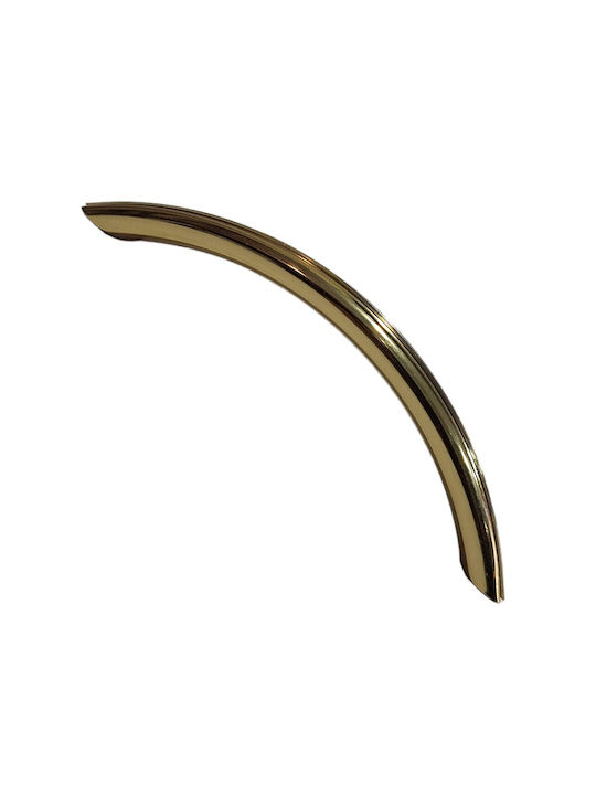 Italian Brass Furniture Handle Eureka 11083-096-may Gold Glossy Size 9.6cm