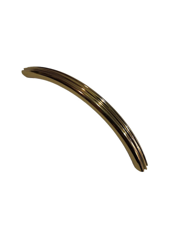 Italian Brass Furniture Handle Eureka 11083-096-may Gold Glossy Size 9.6cm