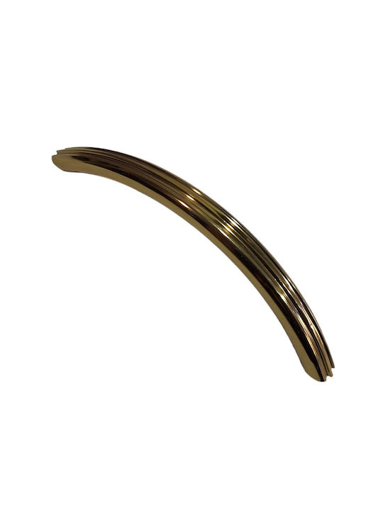 Italian Brass Furniture Handle Eureka 11083-096-may Gold Glossy Size 9.6cm