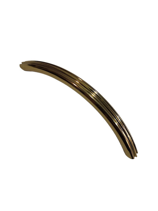 Italian Brass Furniture Handle Eureka 11083-096-may Gold Glossy Size 9.6cm