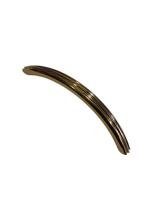 Italian Brass Furniture Handle Eureka 11083-096-may Gold Glossy Size 9.6cm