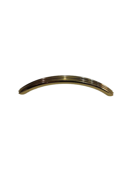 Italian Brass Furniture Handle Eureka 11083-096-may Gold Glossy Size 9.6cm
