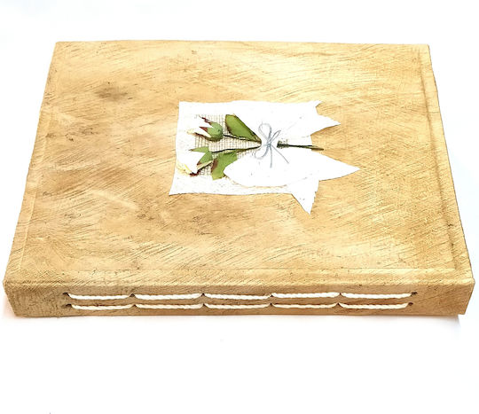 Handgemachtes Fotoalbum mit Reispapier-Einband Holz 34x27