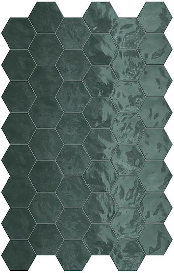 Hexa Grüne Echo Fliese 17,5x15 cm