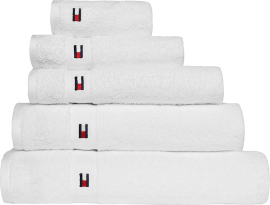 Tommy Hilfiger Badehandtuch Legend 100x150εκ. White Gewicht 540gr/m²