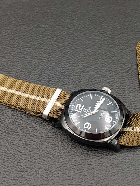 Alpha 1993 Herrenuhr 16.2mm Batterie mit Schwarz Kautschukarmband