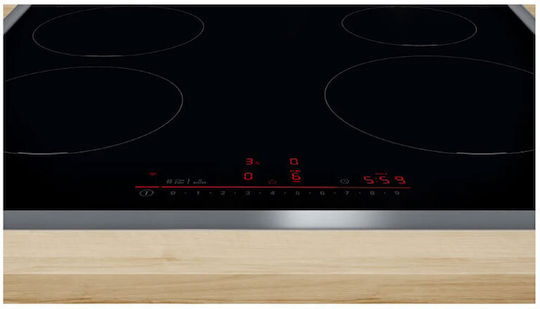 Bosch Serie 6 Smart Induction Cooktop With Frame Autonomous with Child Lock Function 58.3x51.3εκ.