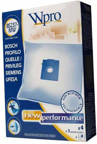 Whirlpool Vacuum Cleaner Bags 5pcs Compatible with Bosch Vacuum Cleaners