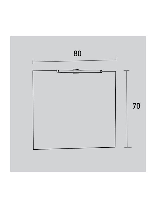 Oglindă de Baie Aplica Lumini LED Probagno 977am 80x70cm