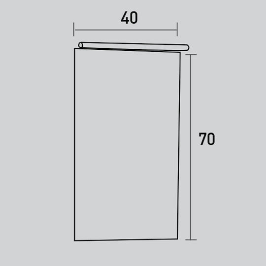 Καθρέπτης Απλίκα Led Probagno 969am 45x70υ