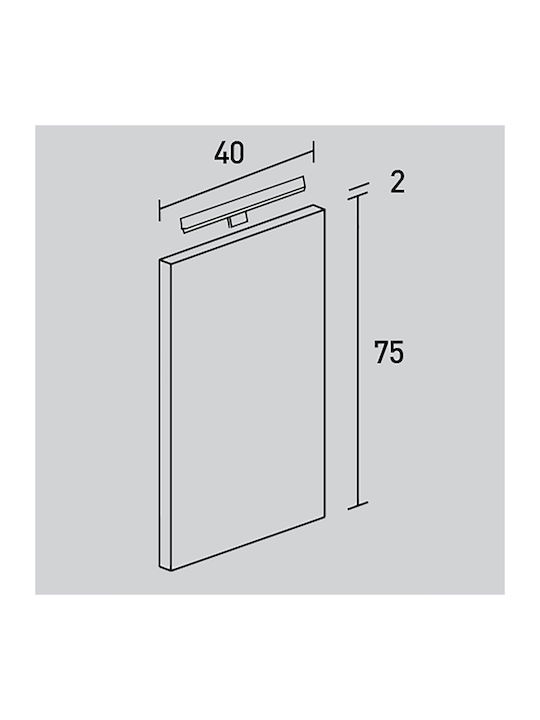 Oglindă de Baie Aplica Lumini LED Probagno 659am 40x75 Înălțime