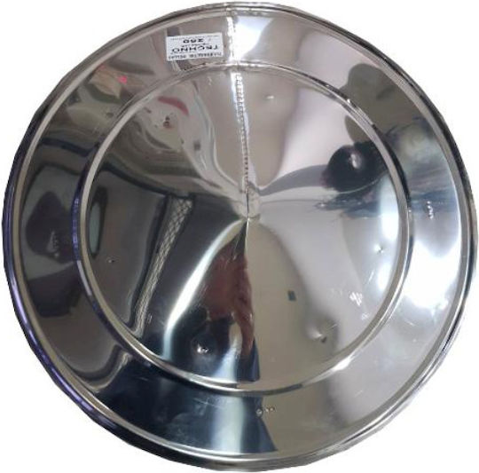 Chimney Pipe Stainless Steel Windproof Heavy Type Aisi 304 Ba Non-Magnetic 38 x 38 Techno Airduct Hellas