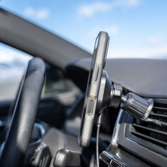 Spacecase Auto Handyhalterung mit Magnet und Kabelloses Laden MagSafe Schwarz