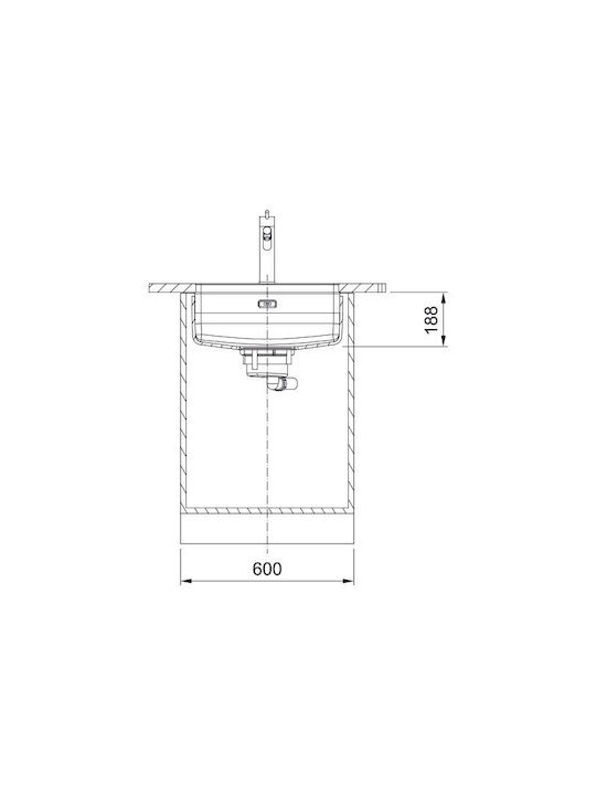 Franke Centro 2.0 CNG 610/210-73 Υποκαθήμενος Νεροχύτης Inox Μ54xΠ44cm Ασημί