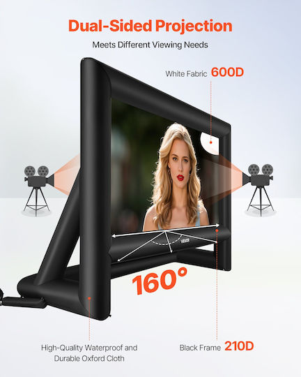 Vevor Ecran Proiecție Projector Pardoseală 16:9 / 20"