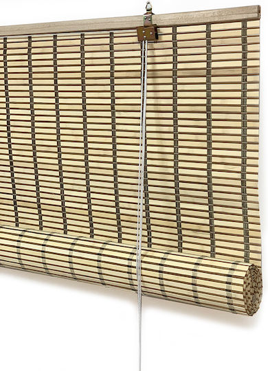 Woodware Στόρι Σκίασης Μπαμπού σε Μπεζ Χρώμα Π120xΥ220εκ.
