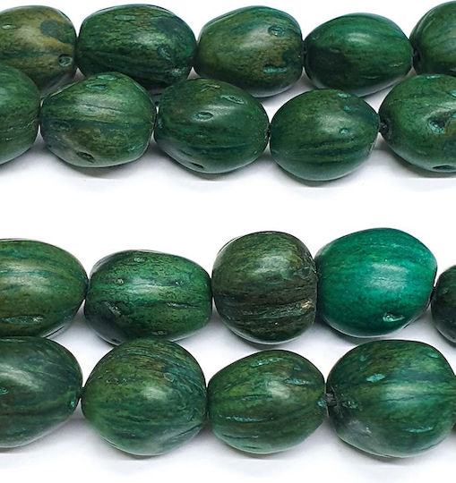 Roloi Komboloi Nutmeg Worry Beads with 33 Beads Green 42cm