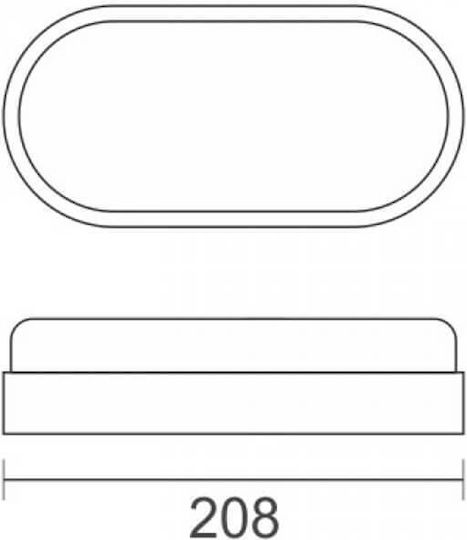 Spot Light Επιτοίχια Εξωτερική Πλαφονιέρα LED IP54 16W με Φυσικό Λευκό Φως
