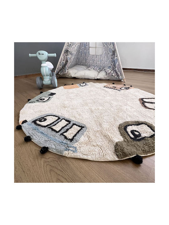 Baby Bliss Kids Cotton Rug Round 120cm