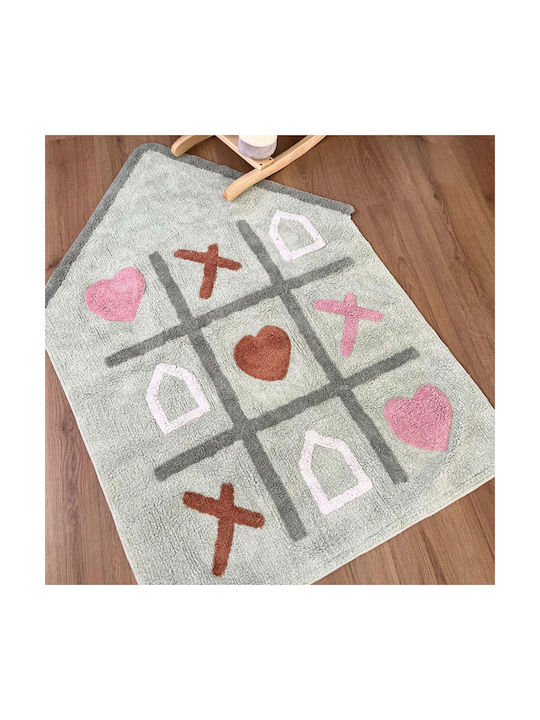 Baby Bliss Παιδικό Χαλί Βαμβακερό Γκρι 100x140cm