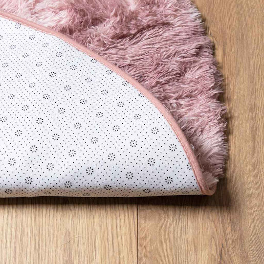 vidaXL Χειροποίητο Παιδικό Χαλί Ροζ 100x100cm