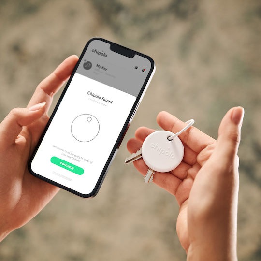 Chipolo Pop Apple Find My & Google Find Hub White with Smartphone Tracking