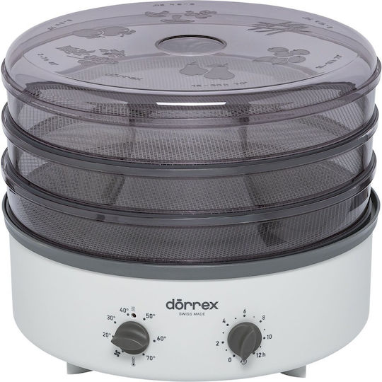 Stöckli Dörrex Mit Timer + Metallrost Αποξηραντής Τροφίμων με 3 Ράφια και Ρυθμιζόμενη Θερμοκρασία