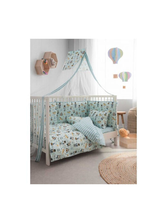 Vesta Home Mosquito Net Crib Circus Tulle 000008214 Turquoise 490x180cm