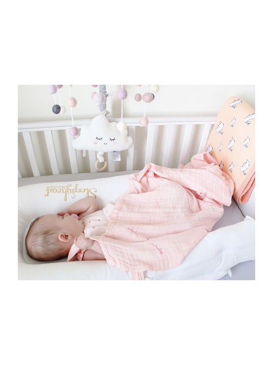 Minene Bamboo Muslin Swaddle Wrap Blue 120x100cm.