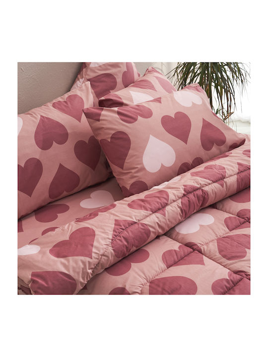 Charalambidis Textiles Duvet Cover Single 160x240 Salonica Red