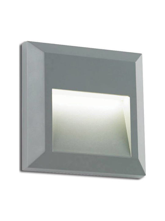 Aca Wall-Mounted Outdoor Spot Light LED IP65 2W with Warm White Light 12.5x12.5x12.5εκ.