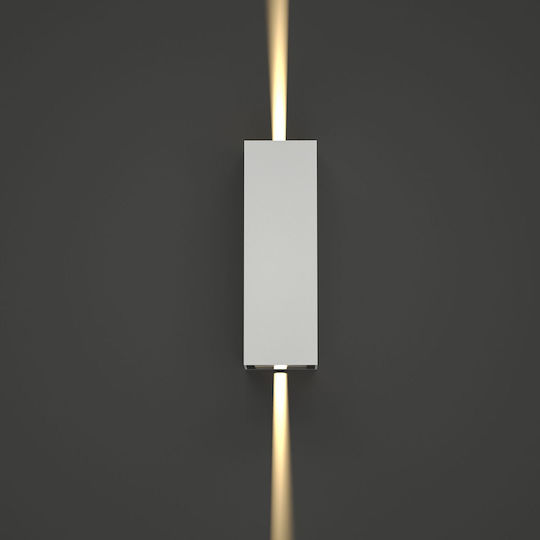 Inlight Lanier Wall-Mounted Outdoor Spot Light LED IP65 5W with Warm White Light Double Beam 12x4.1x12εκ.