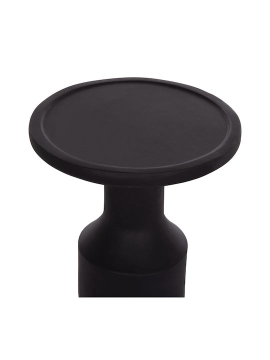 Round Side Table Fiber Black-Natural 40x40x61 cm