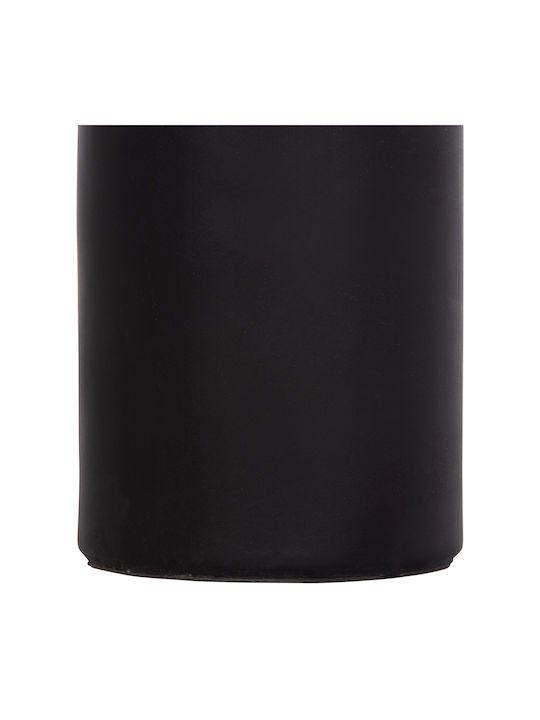 Round Side Table Fiber Black-Natural 40x40x61 cm