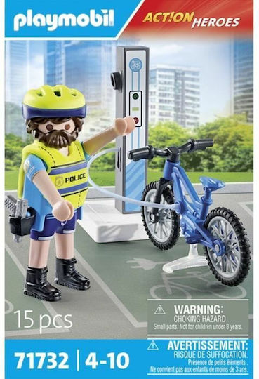 Playmobil Екшън герои Полицай с електрически велосипед за 4-10 години