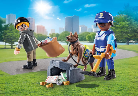 Playmobil Action-Helden Polizeiuntersuchung von Diebesgut für 4-10 Jahre