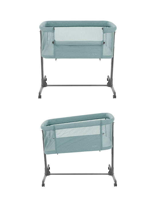 Kikka Boo Cradle Noah with Mattress, Side Opening, and Wheels Gray