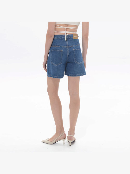 Sac & Co Γυναικείο Τζιν Σορτς Mid Blue, Blue