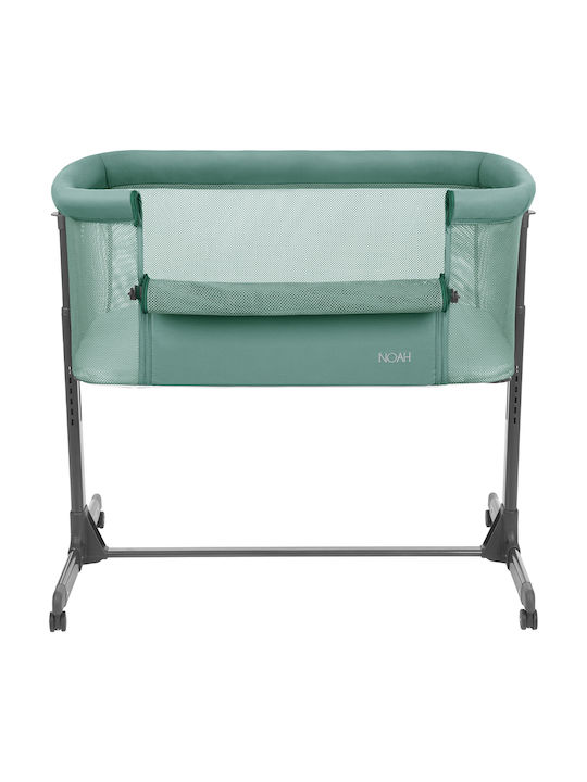 Kikka Boo Cradle Noah with Mattress, Side Opening, and Wheels Green