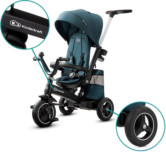 Kinderkraft Easytwist Μετατρεπόμενο με Χειρολαβή Γονέα 5 σε 1 για 3+ Ετών Πράσινο