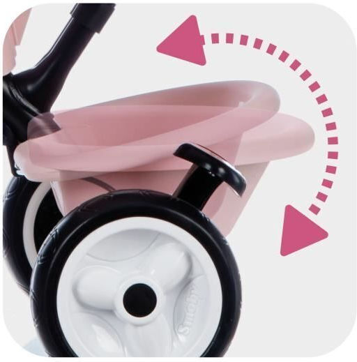 Smoby Baby Driver Plus Πτυσσόμενο & Μετατρεπόμενο για 10 Μηνών Ροζ