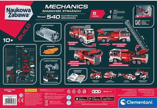 Clementoni Construction Toy Scientific Fun Mechanics Car Strazacks for Children 10+ years old+ Years