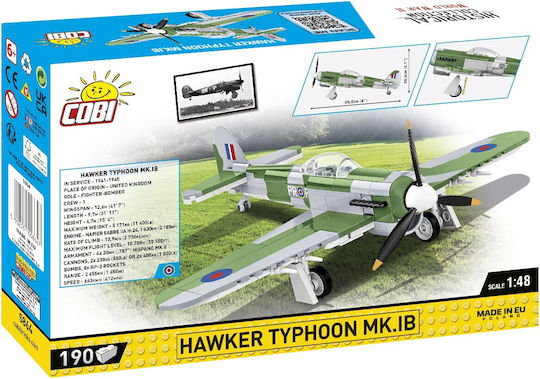 Cobi Bauklötze Historical Collection World War II Hawker Typhoon Mk.1B für 7+ Jahre 190 Stück