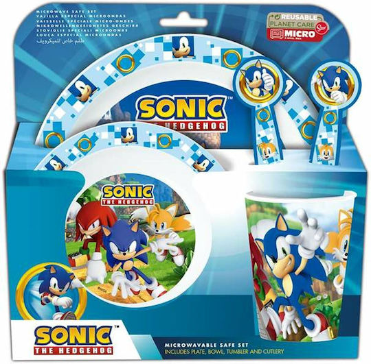 Stor Σετ Φαγητού Sonic από Πλαστικό Μπλε 5τμχ