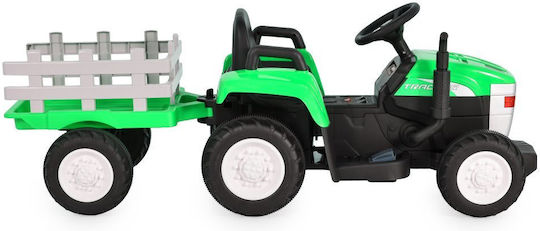 Kids 12V Electric Ride On Tractor with Trailer Dallas Green