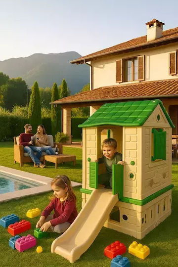 Kids Playhouse with Slide 106x170x160cm