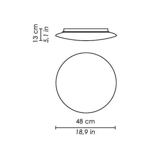 Zafferano Wall-Mounted Outdoor Ceiling Light LED IP44