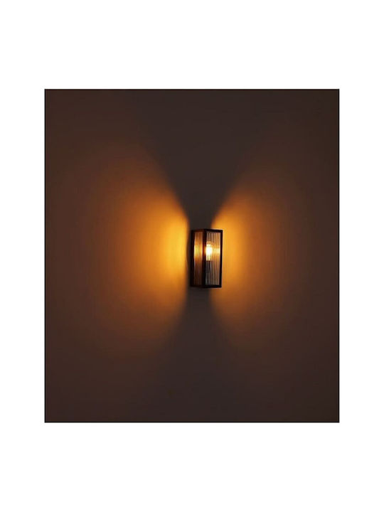Globo Lighting Wall-Mounted Outdoor Lantern E27 IP44 12x32εκ.