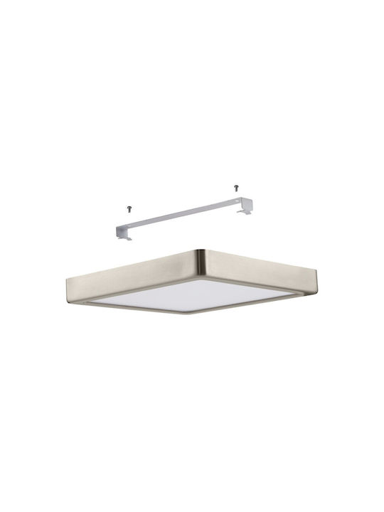Eglo Fueva Outdoor Ceiling Flush Mount with Integrated LED in Silver Color 900115