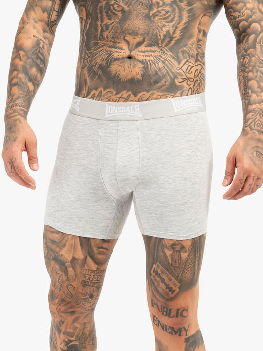 East Challow Herren Boxershorts Black, Grey 4Packung